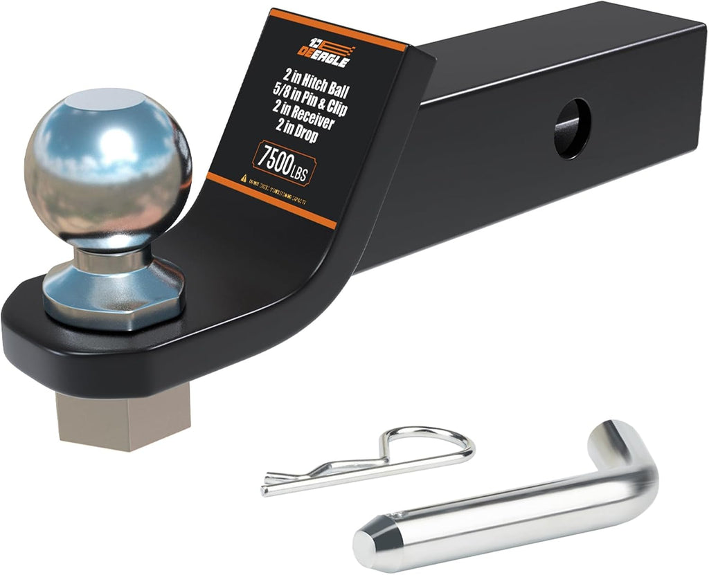 2 Inch Trailer Ball Hitch, Fits 2 in Receiver 7500lbs