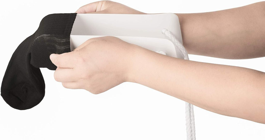 Wide 5" Sock Aid with Foam Handles and Length Adjust Cord-Sock Assistant Device for Put On Socks