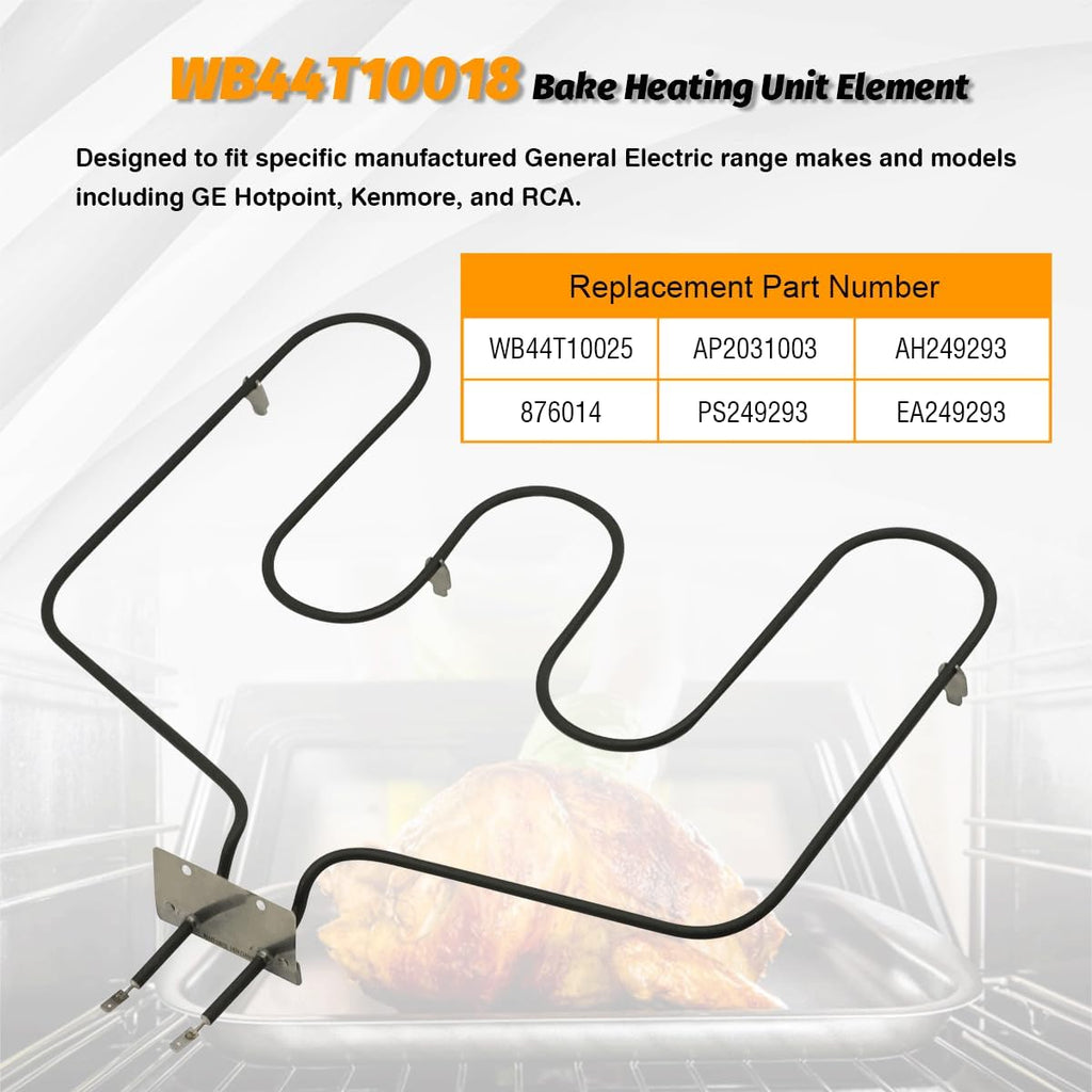 WB44T10018 Lower Bake Heating Unit Element for GE Range Oven Stove PS249293