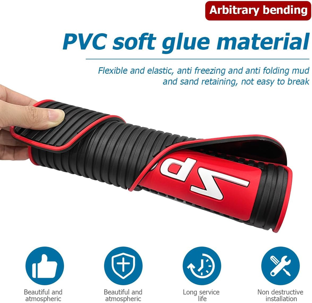 Car Mud Flaps, 4PCS Soft Flexible Bendable Rubber Vehicle Mudguard Splash Guard with Hardware Tool, Auto Exterior
