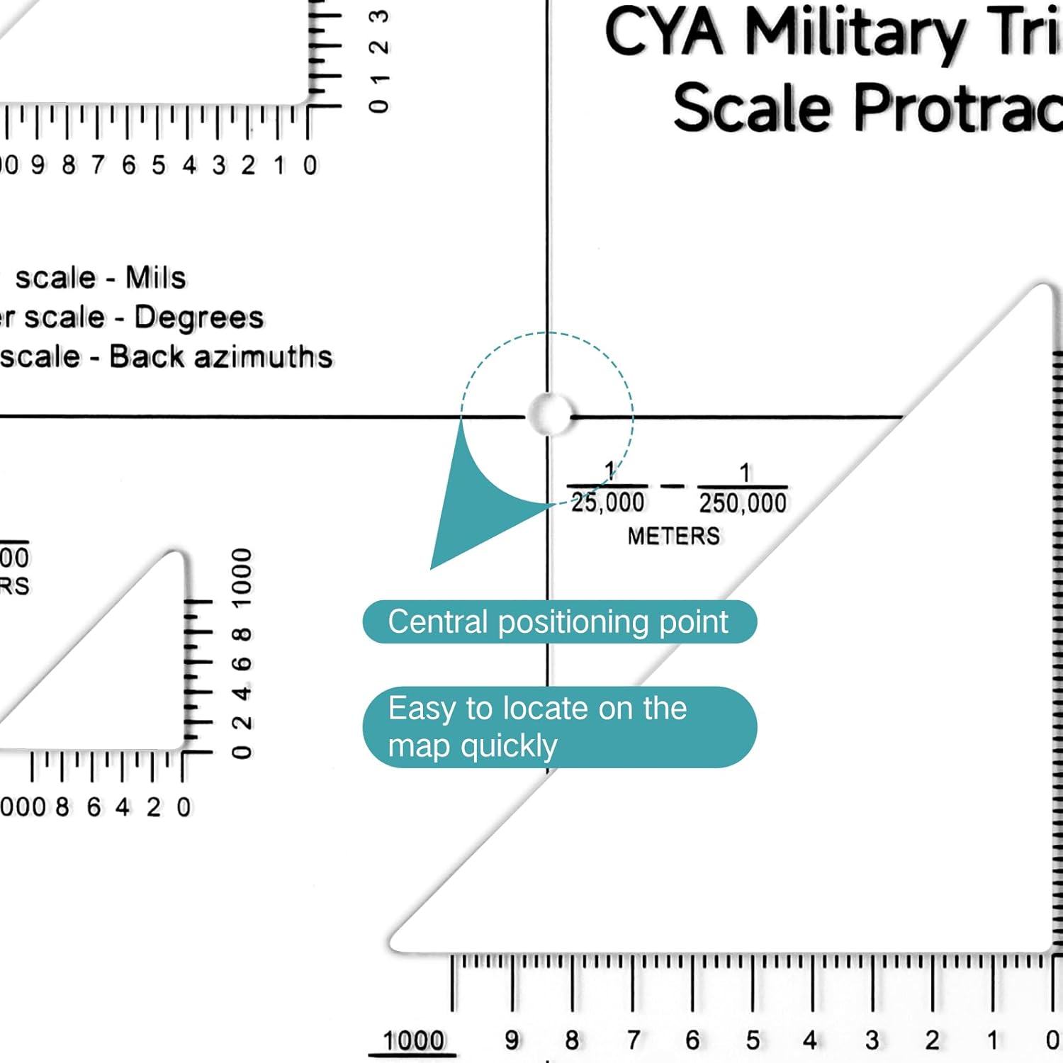5 Inch Military Map Protractor Military Style Utm/mgrs Coordinate Scale Map Perfectly Cut Land Navigation Protractor