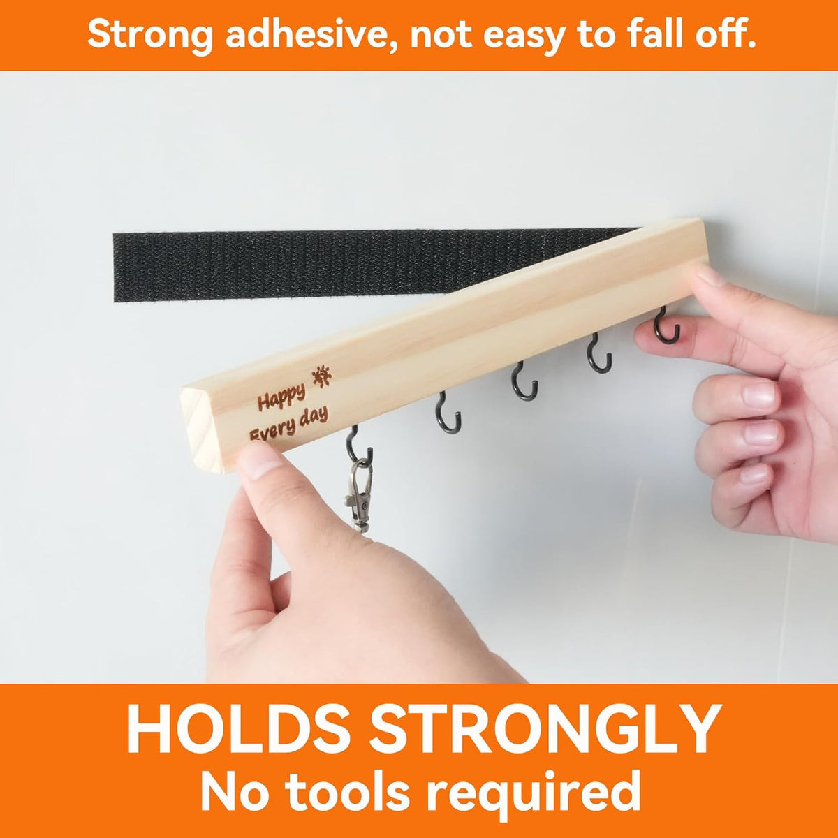 Hook and Loop Tape 20Ft x 1Inch Heavy Duty Double-Sided Adhesive Strips, Strong Sticky Back Fastener Roll, Cuttable