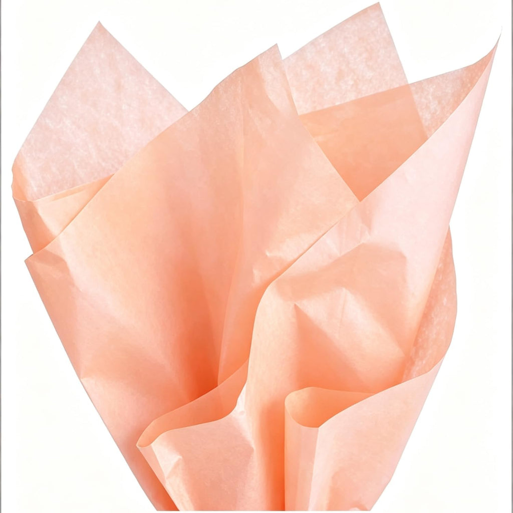 60 Sheets Bulk Tissue Paper 20x26in Peach Gift Wrap