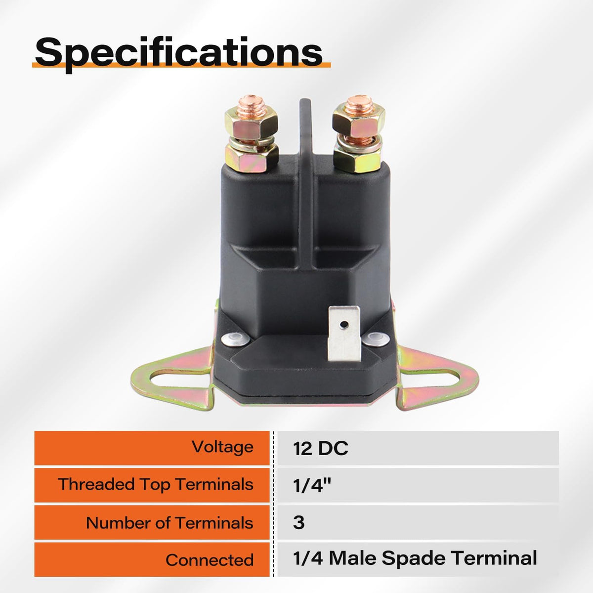 435-700 Starter Solenoid Fit for Stens Husqvarna 539101714 | Compatible with Trombetta 812-1221-211 Most Lawn Mowers