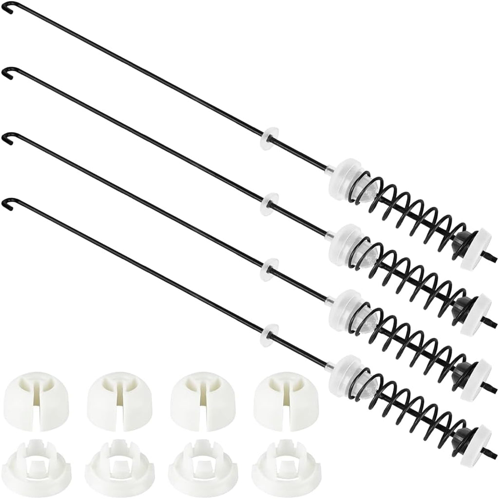 Upgraded Washer Suspension Rod Kit Replacement for Whirlpool WTW4616FW3 WTW4715EW0 WTW4715EW2 WTW4800BQ0 WTW4800BQ1 WTW4810BQ0 WTW4810BQ1 WTW4810EW0 WTW4815EW0 WTW4815EW1 WTW4815EW2 WTW4816FW0
