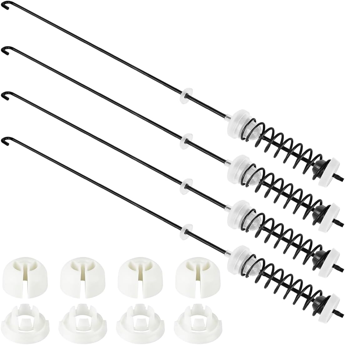 Upgraded Washer Suspension Rod Kit Replacement for Whirlpool WTW4616FW3 WTW4715EW0 WTW4715EW2 WTW4800BQ0 WTW4800BQ1 WTW4810BQ0 WTW4810BQ1 WTW4810EW0 WTW4815EW0 WTW4815EW1 WTW4815EW2 WTW4816FW0