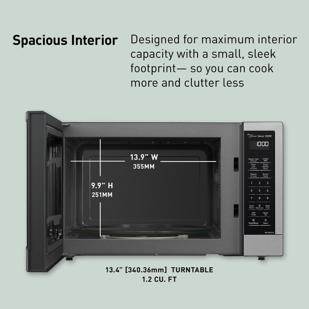 NN-SN67KS Microwave Oven, 1.2 cu.ft, Stainless Steel/Silver