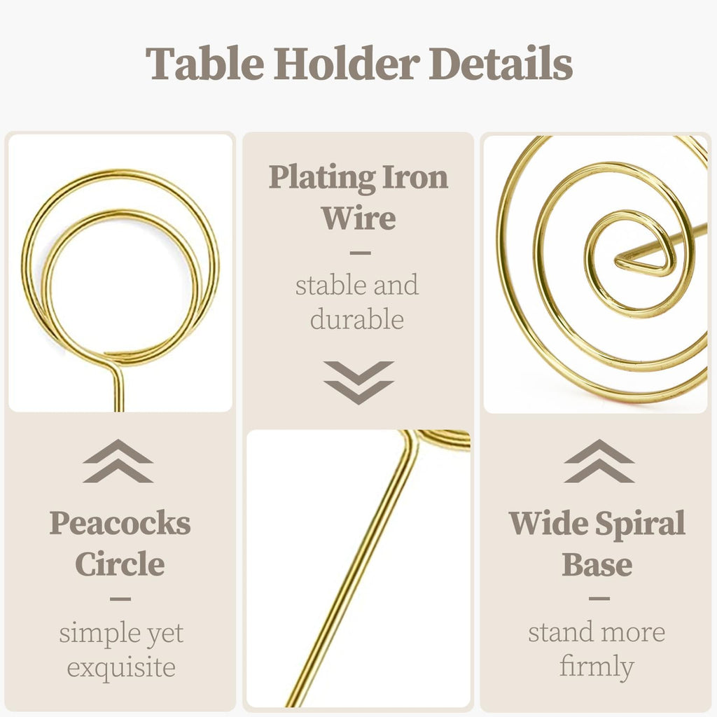 Table Number Holders 20Packs - 3.35 Inch Table Number Stands Place Card Holder for Wedding Party Graduation Reception
