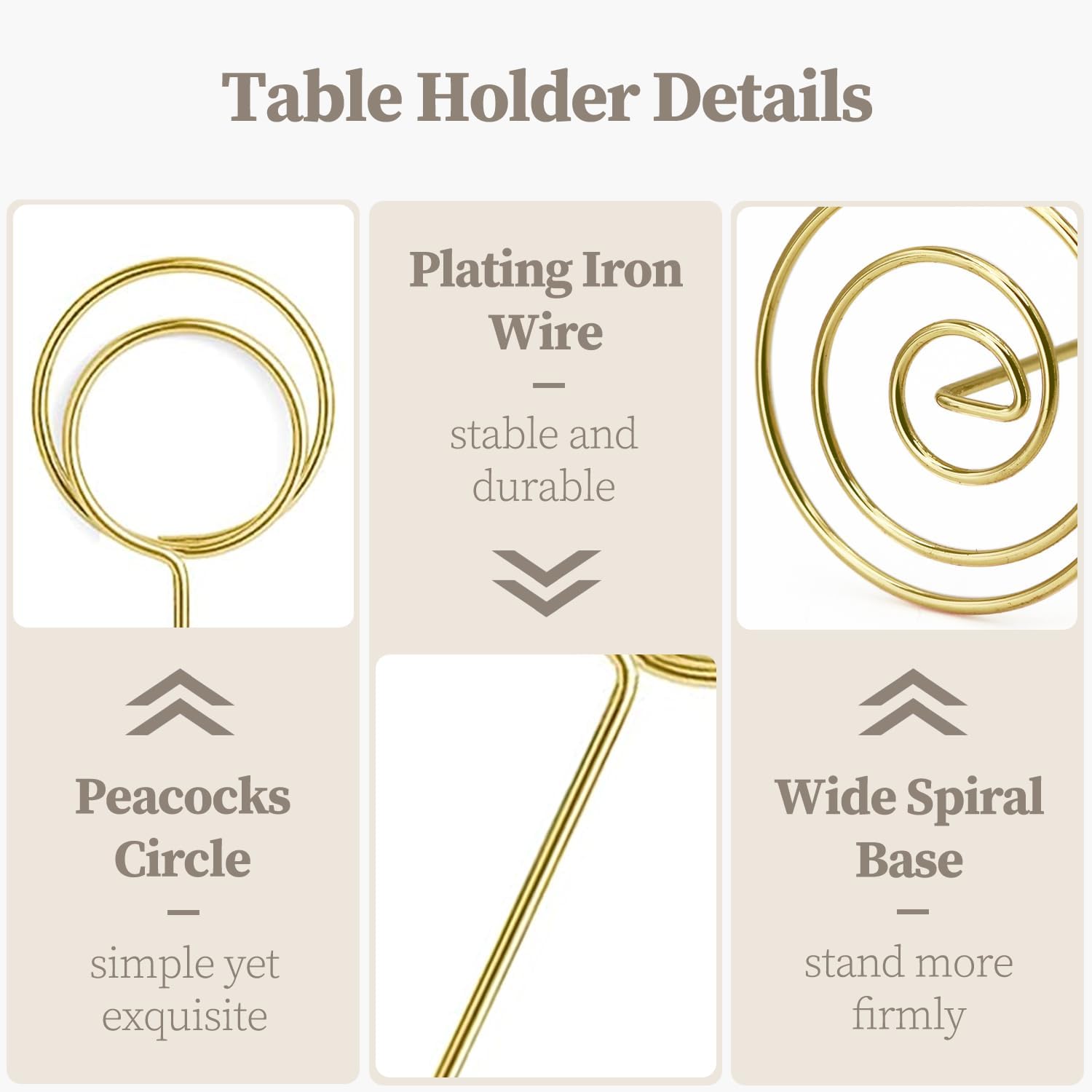 Table Number Holders 20Packs - 3.35 Inch Table Number Stands Place Card Holder for Wedding Party Graduation Reception