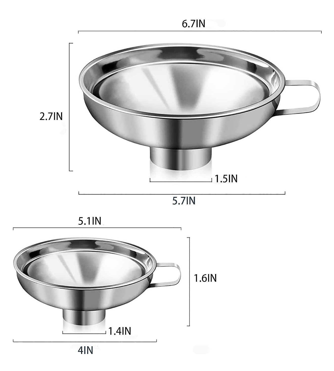 4 Pieces Canning Kit, 1PC Canning Rack+ 1PC Jar Lifter Tong+ 2PC Funnels, Stainless Steel Canning Supplies for Mason