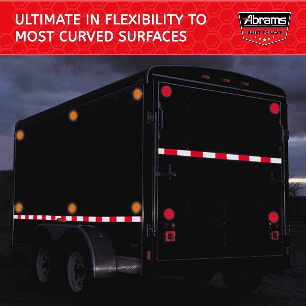 2" in x 150' ft Diamond Grade Pattern Trailer Truck Conspicuity DOT Class 2 Reflective Safety Tape - 6" Red / 6" White