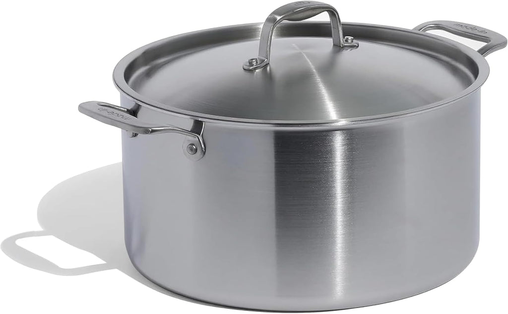 Cookware - 12 Quart Stainless Steel Stock Pot With Lid - 5 Ply Stainless Clad - Professional Cookware - Crafted in