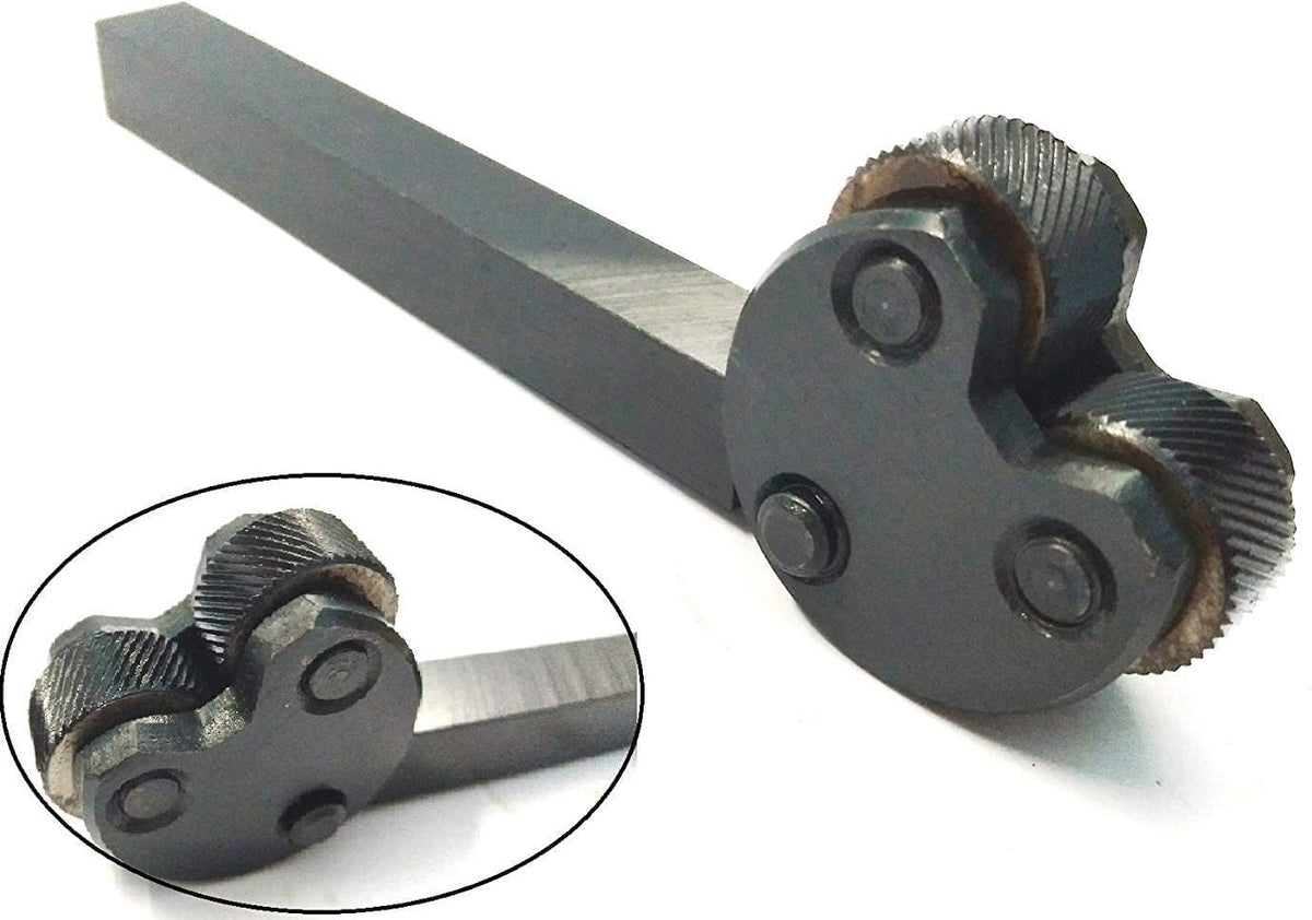 KNURLING TOOL PIVOT HEAD DIAMOND MEDIUM PITCH PATTERN 1/2" SQ. SHANK-LATHE ENGINEERING MACHINE TOOLS