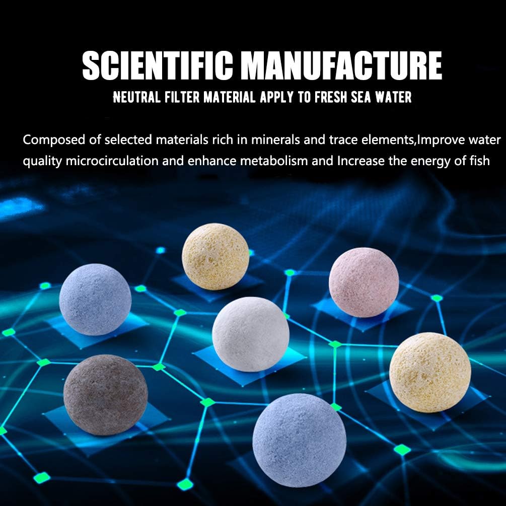 Aquarium Filter Media Ceramic Bio Balls Bio Filter Media Bio Ceramic Rings for Marine and Freshwater Fish Tank 99%