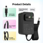 BTF-LIGHTING 5V 6A 30W Power Supply Adapter ETL Listed, Class 2