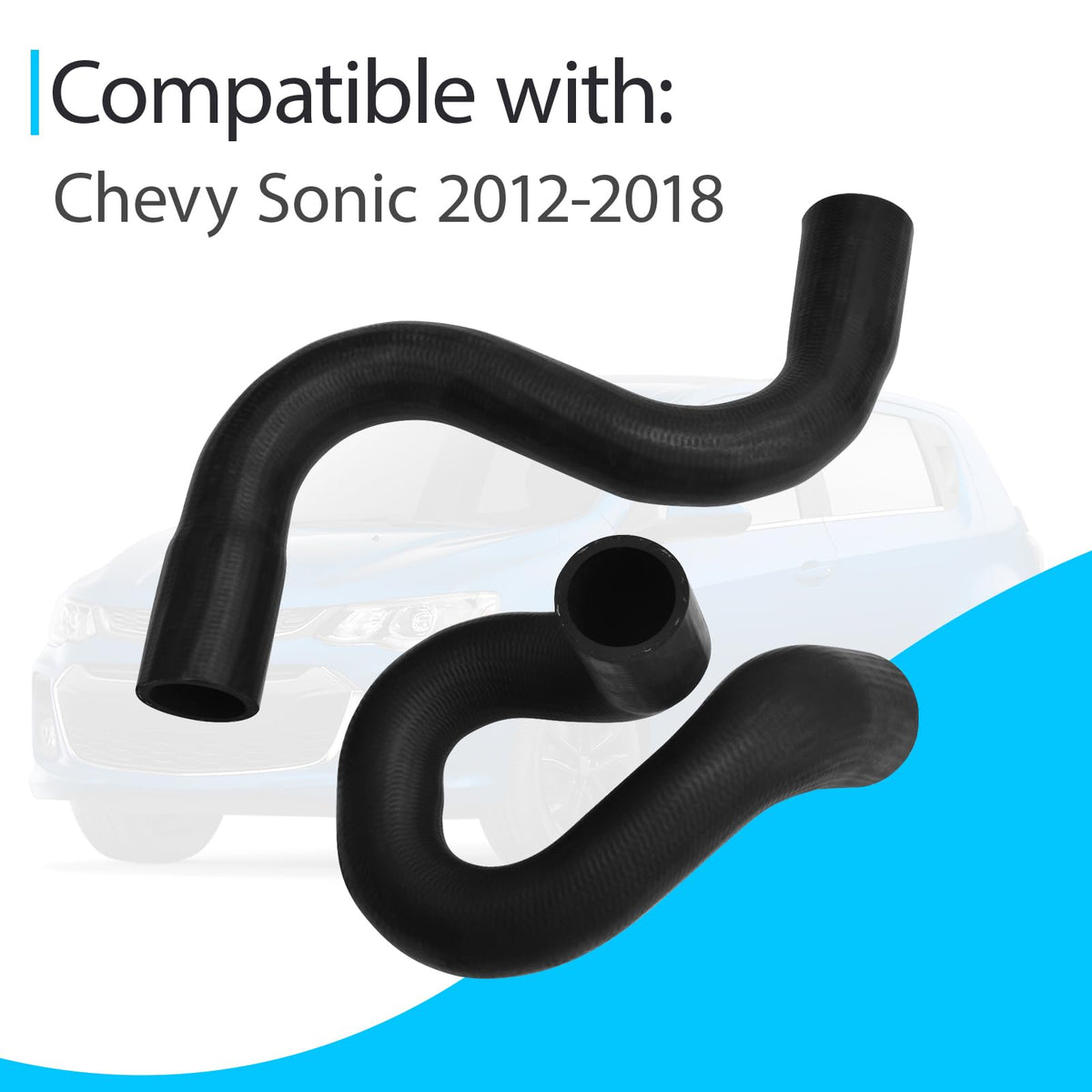 96958148 Upper Lower Radiator Coolant Hose Compatible with Chevy Sonic 2012-2018 Replace 96958195