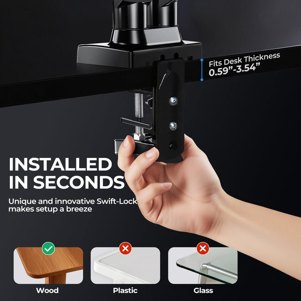 Ergonomic Dual Monitor Arm Stand