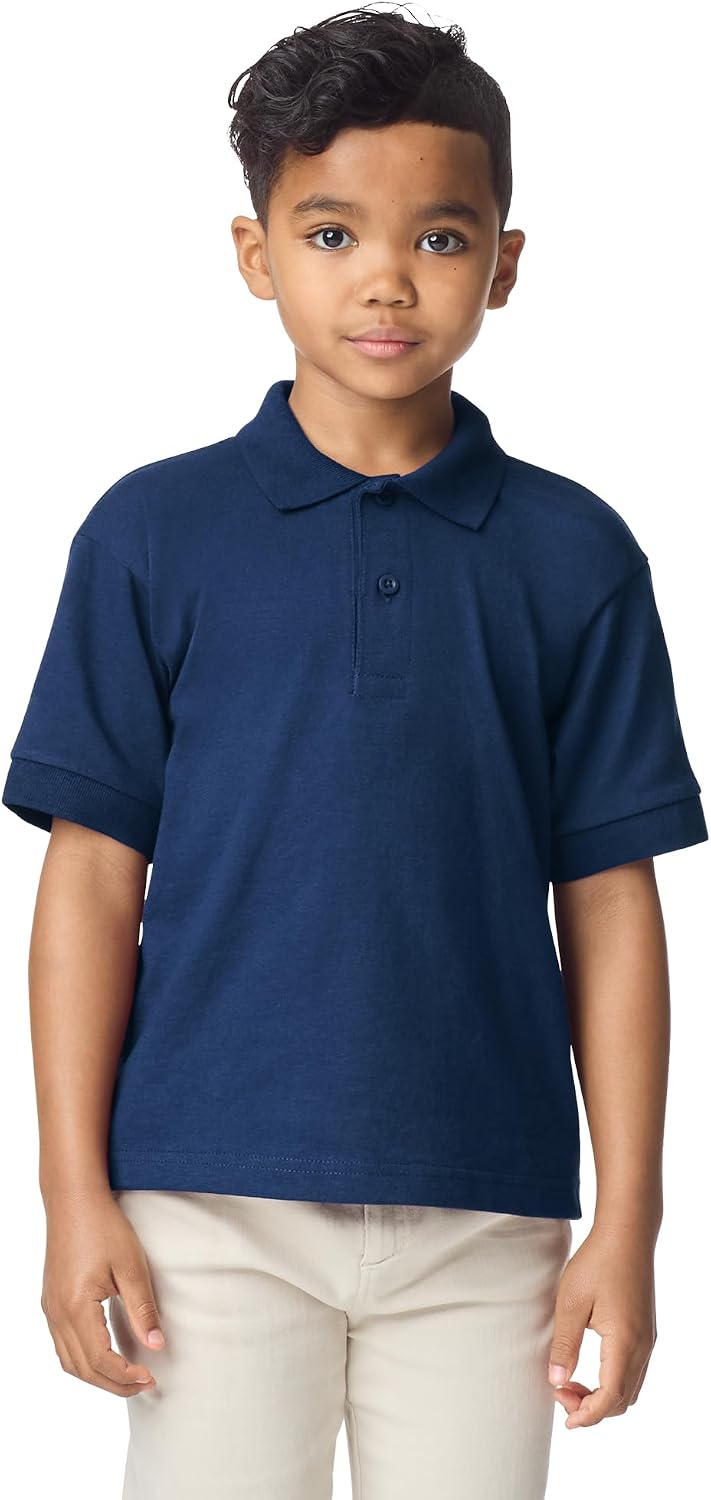 Kids' DryBlend Short Sleeve Polo, Style G8800b, 3-Pack