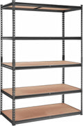 Storage Shelving Unit, 5-Tier Adjustable Metal Storage Shelves, 48" L x 24" W x 72" H Heavy Duty Garage Storage