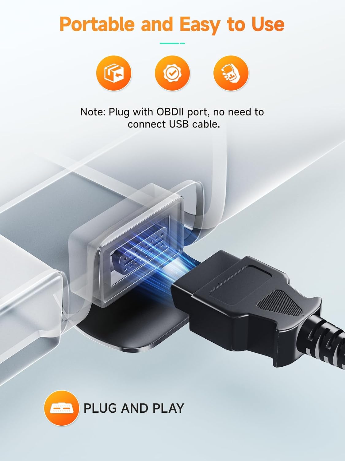 AD410 Enhanced OBD2 Scanner, Vehicle Code Reader for Check Engine Light, Automotive OBD II Scanner Fault Diagnosis