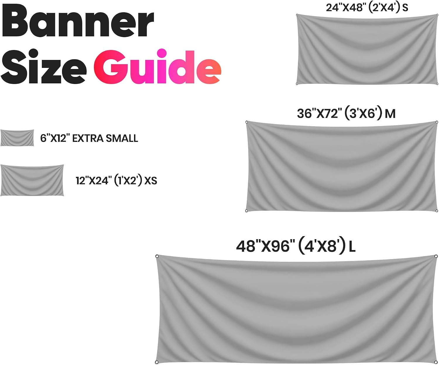 Personalized Custom Vinyl Banner, Indoor Outdoor Printing for Events | Printed on thick vinyl with grommet or hem