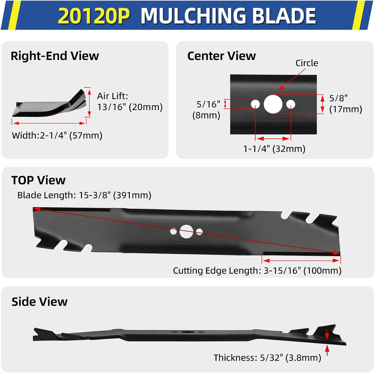 GICOOL 120-9500-03 Mower Blades Replacement for Toro TimeMaster 30 Inch