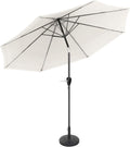 Patio Umbrella with Auto Tilt - 10ft Easy Crank Sun Shade with 19lb Weighted Base for Deck, Outdoor Furniture, or