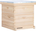 10 Frame Langstroth Bee Hive, Beehive Starter Kit for Beginners with Beehive Frames and Waxed Foundation (1 Deep Box