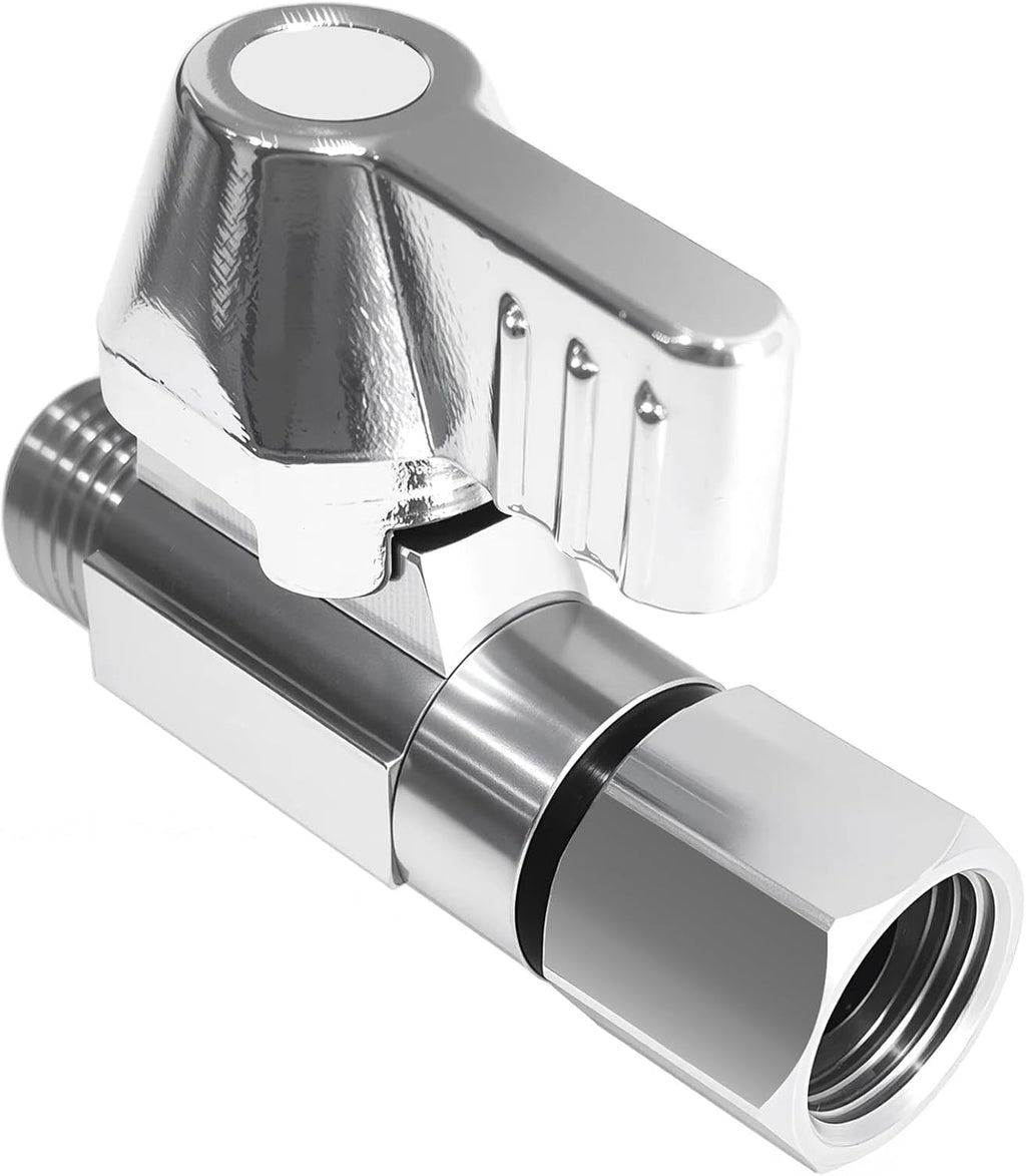 Brass Ball Valve - 1/4" Comp Thread,for Refrigerator,Ice Maker(1Pcs) | 1/4" Comp Female Swivel x 1/4" Comp Male Shut