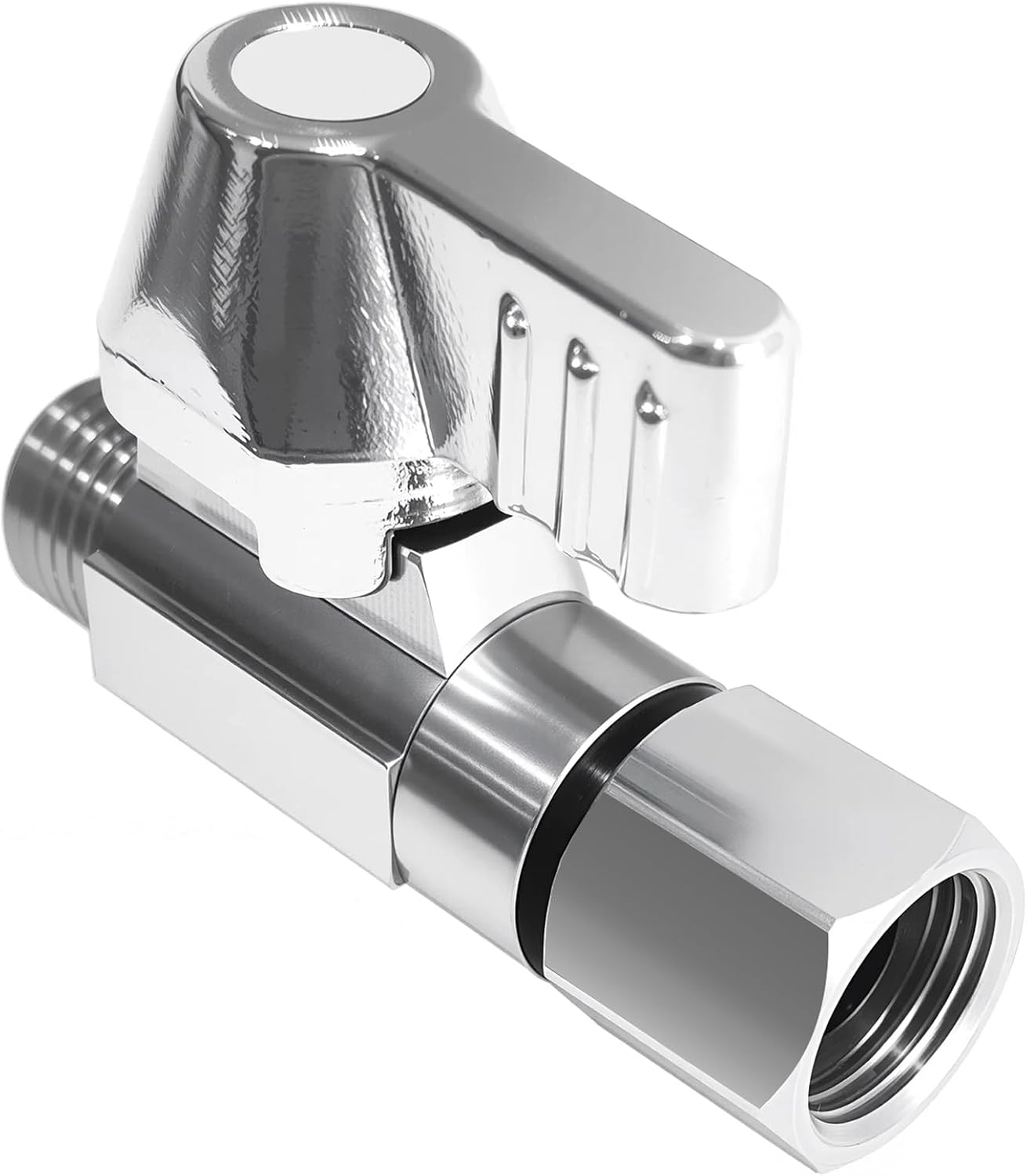 Brass Ball Valve - 1/4" Comp Thread,for Refrigerator,Ice Maker(1Pcs) | 1/4" Comp Female Swivel x 1/4" Comp Male Shut