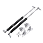 Hihaha Lift Support Struts/Gas Springs for Car/Metal / 2 Pc Black, Silver Tone