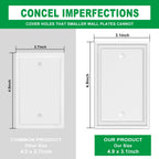 White Modern Decorative Blank Wall Plate Light Switch Cover