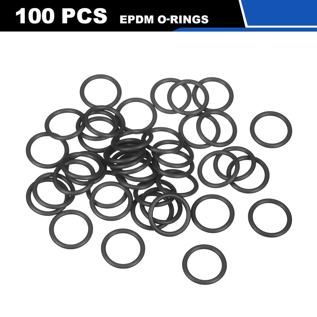 uxcell 100Pcs AS-014 O-Rings, EPDM O-Rings 1/2" ID, 31/32" OD, 1/16" W