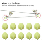 10x Nylon Front Windshield Wiper Linkage Arm Bushing Cap Replacement For Dodge