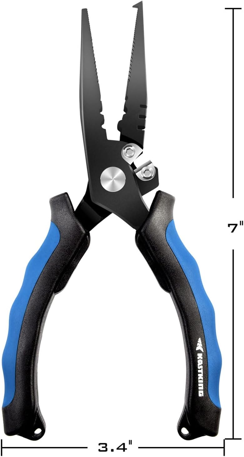 Intimidator Fishing Pliers, Saltwater Resistant Fishing Gear | Corrosion Resistant Polymer Coated Fishing Tools
