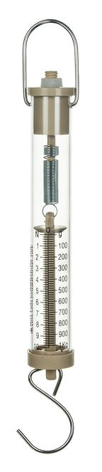 EISCO Newton Force Meter Spring Scale - Max Capacity 10N, 1 kg, Dual Scale Labeled.