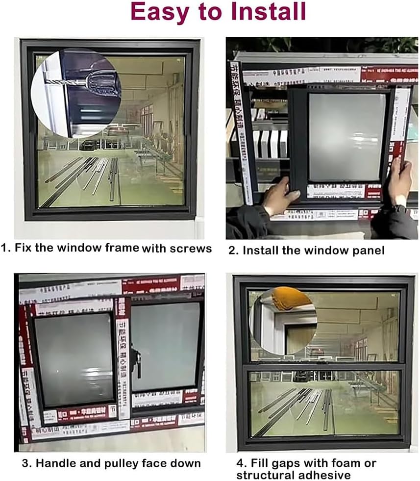 Aluminum Basement Windows Flush Mount Chicken Coop Window Lockable Horizontal Sliding Shed Windows with Tempered