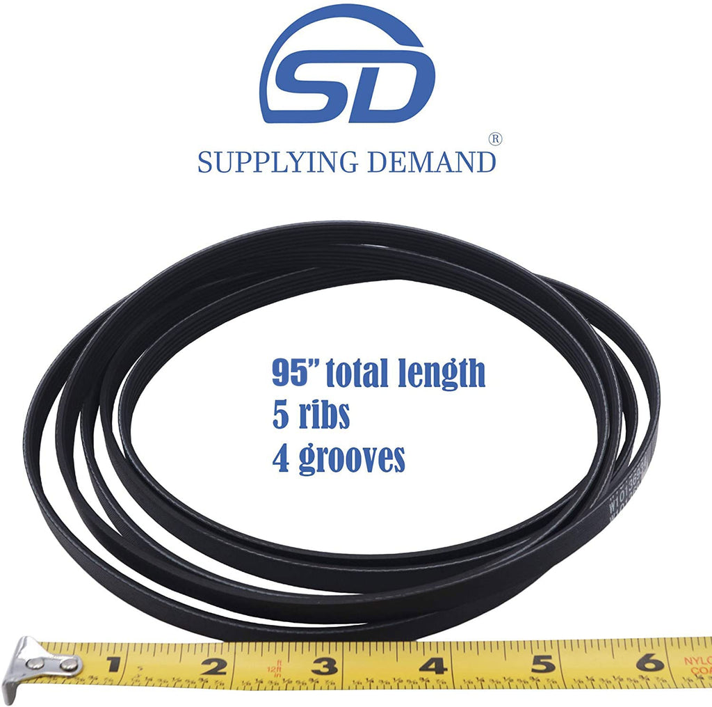 Supplying Demand W10136934 1480895 Clothes Dryer Drum Drive Belt Replacement Model Specific Not Universal