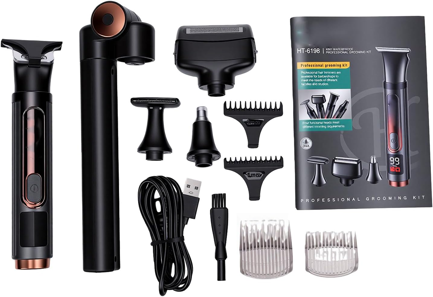4 in 1 Trimmer Set Multi Grooming Kit All in 1 Trimmer Grooming Electric Hair Clipper 180 Adjustable Arm LED Screen