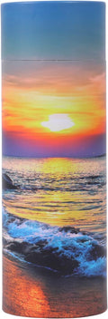 Ocean Sunset Scattering Urn – Biodegradable Scatter Tube for Ashes - Cremation Urn for Adult Ashes (Small)