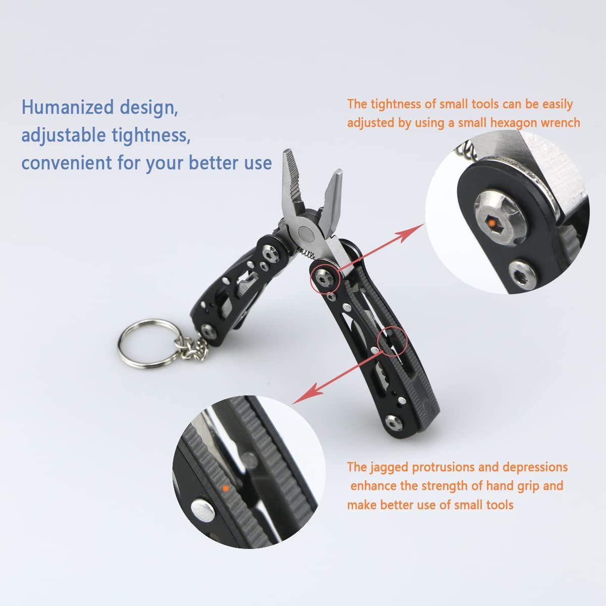 Small Multitool Pliers,Outdoor Pocket Black Multitools Mini Pliers | Best Gifts for Mens, Boys, Birthdays, Christmas