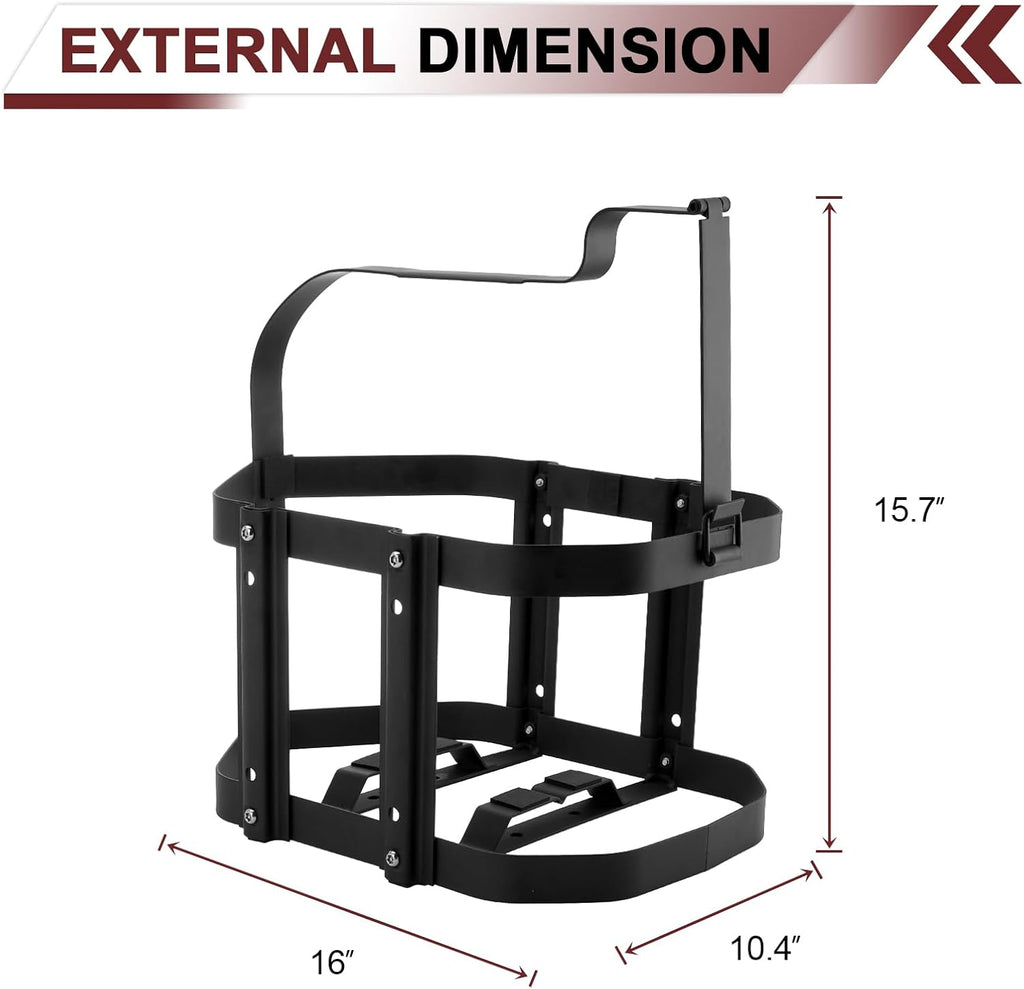 5 Gallon Gas Can Holder, Metal Steel Fuel Container Mount Bracket | Compatible with No-Spill Gas Can for Model 1450