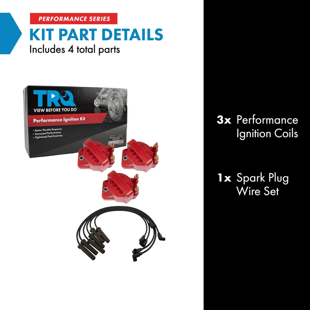 TRQ Performance Ignition Coil Kit 4 Piece