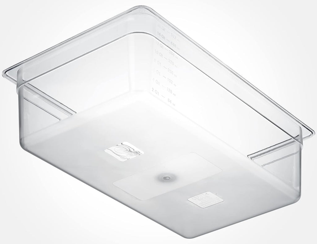 6-Pack Full Size 6" Deep NSF Polycarbonate Food Pans | Dishwasher & Freezer Safe Clear Container for Prep Tables