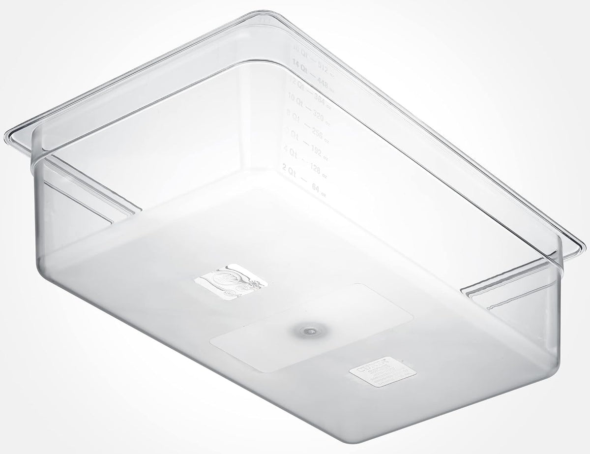 6-Pack Full Size 6" Deep NSF Polycarbonate Food Pans | Dishwasher & Freezer Safe Clear Container for Prep Tables