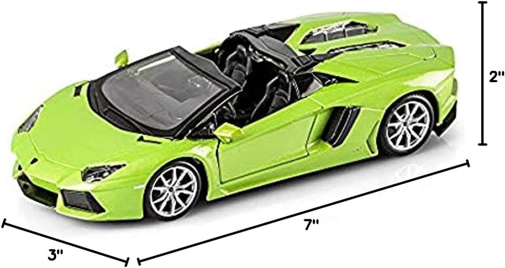Assembly Line Lamborghini Aventador Roadster Die Cast Model Kit (1:24 Scale), Colors May Vary