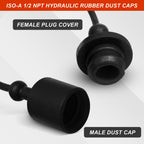 vibedor 2 Set 1/2" Male ISO A Hydraulic Coupler Black