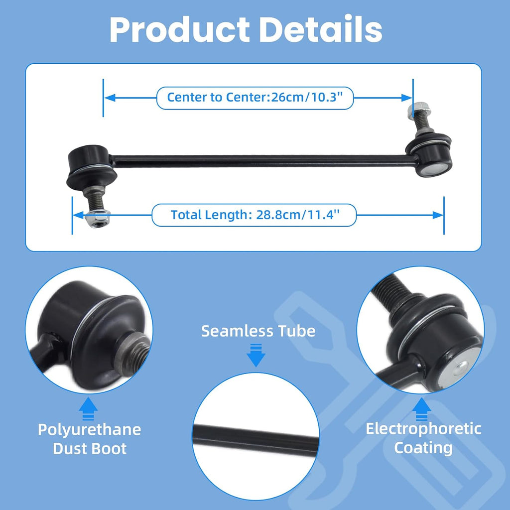 2Pcs K750011 Rear Sway Stabilizer Bar Link Compatible With Lexus 2007-2012 ES350, Compatible With Toyota 2006-2012 Avalon (From 02/2006), 2007-2011 Camry