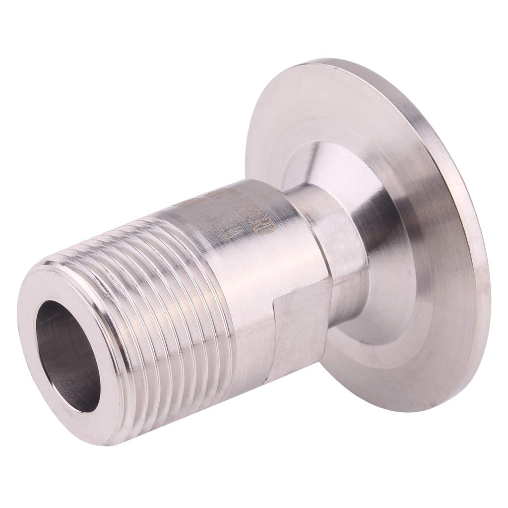 DERNORD 1.5'' Tri clamp Adapter to 3/4 inch MNPT Thread Ferrule Sanitary Pipe Fitting