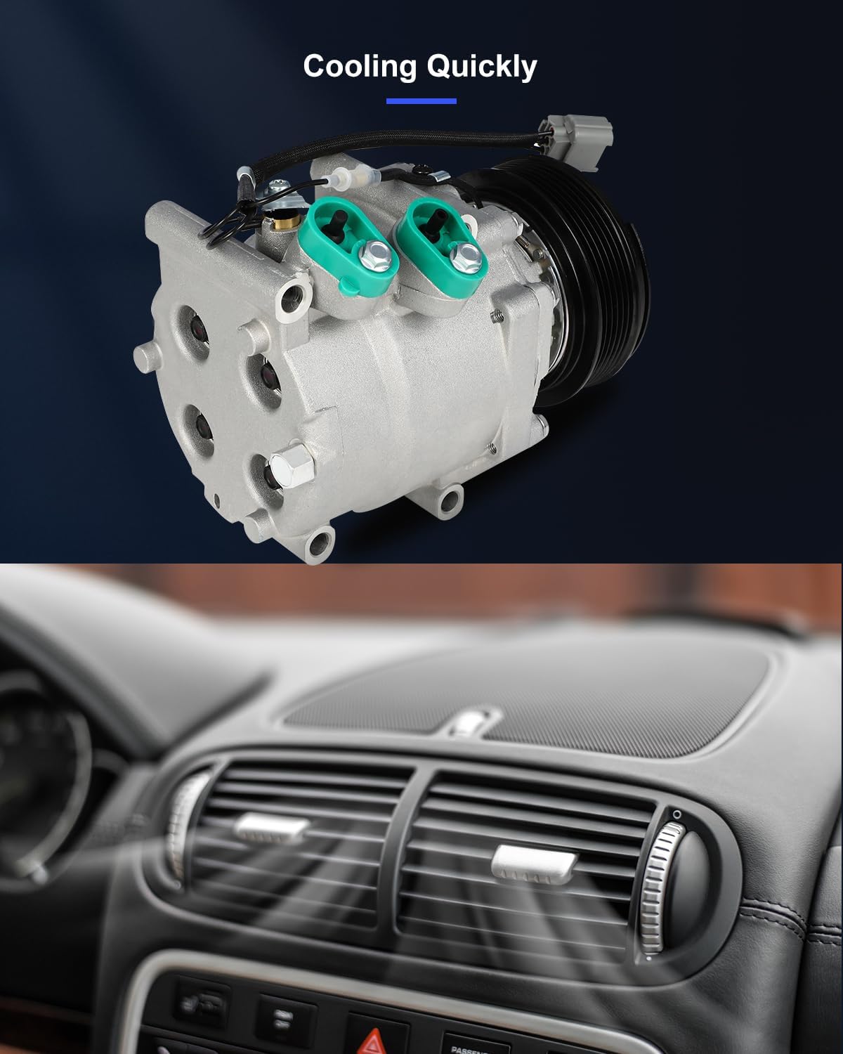 ECCPP AC Compressor Direct Fit for Acura EL L4 1.7L 2001-2005